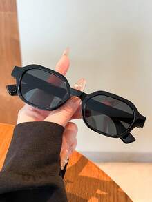 2 piezas Juego de gafas con marco rectangular estilo bohemio para mujeres, accesorio de moda para verano, playa, viajes, fiestas, para combinar todos los días, estilo Y2K - Multicolor - Ver 3