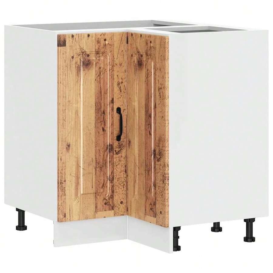 vidaXL Armoire d'angle de cuisine Kalmar vieux bois bois d'ingénierie - Tabac - Voir 1