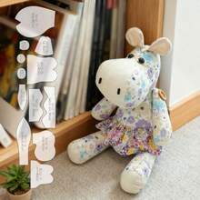 12pcs/Set Hippo Making PET Sewing Template DIY Hippo-Shaped Quilting Template Handcrafted Sewing Tool Template Handmade Decorations Birthday Holiday Gifts, Includes English Making Instructions, Ideal For Crafting Enthusiasts - Transparent - View 8