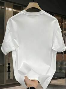 Camiseta de Manga Corta con Estampado de Patrón de Los Ángeles - Tela Transpirable, Actividades al Aire Libre de Verano, Estilo Regular, Camiseta Casual, Lavable a Máquina, Moda de Calle, Diseño Audaz, Material Cómodo, Camiseta Impresa, Entusiastas del Estilo de Calle, Una Pieza de Poliéster 180g - Blanco - Ver 2