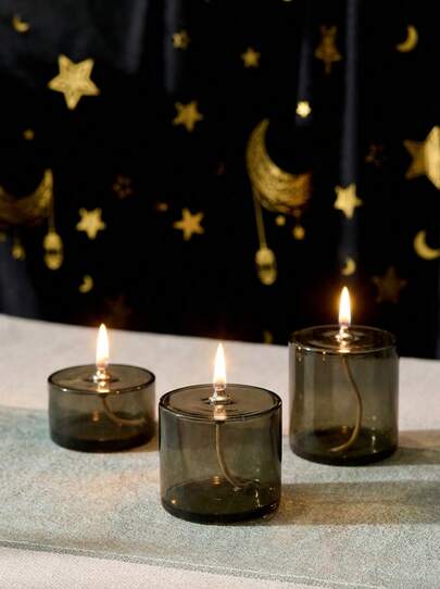 Cirelle 1pc Cylinder Glass Decorative Oil Lamp, Clear Oil Lamp Table Centerpieces For Dining Room Wedding Parties Home Decorations Best Gifts,Home Decor ,Room Decor Birthday Graduation