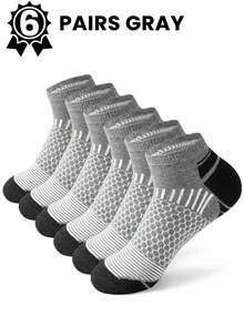 2026新款高品质短款运动踝袜 男士跑步休闲运动袜 腰部蜂窝设计袜子 男士加厚低帮运动踝袜 适合跑步、徒步、骑行 春夏秋季运动休闲 Sokken 男士礼物