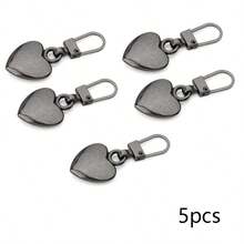 5pcs/10pcs Heart-Shaped Multi-Purpose Metal Detachable Zipper Pulls Replacement Zipper Sliders Repair Kit, For Luggage, Handbags, Backpacks, Jackets - Multicolor - View 13