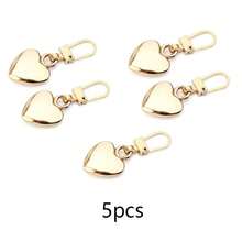 5pcs/10pcs Heart-Shaped Multi-Purpose Metal Detachable Zipper Pulls Replacement Zipper Sliders Repair Kit, For Luggage, Handbags, Backpacks, Jackets - Multicolor - View 8
