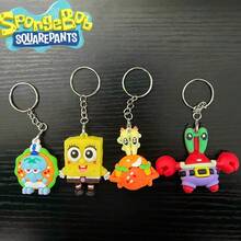 1pc/2pcs/3pcs Cute Cartoon SpongeBob SquarePants, Patrick Star, Crab, Squidward Tentacles Keychain Pendant, Creative Keyring Accessory, Backpack Decoration, Back To School Gift - Multicolor - View 7