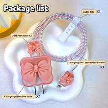 Vỏ bảo vệ cáp DIY dễ thương tương thích với bộ sạc 18W/20W với thiết kế trái tim 3D đáng yêu / màu hồng/tím xinh xắn, vỏ bảo vệ dây cáp TPU mềm trong suốt, bảo vệ cáp sạc dữ liệu tương thích với iPhone 11 12 13 14 15 Pro Max, vỏ bảo vệ cáp sạc hoạt hình 3D Kawaii cho gia đình & phụ nữ (5 trong 1), lựa chọn mùa xuân hè, quà tặng cho phù dâu, trang trí phòng ngủ, bãi biển, du lịch, dành cho nam, dành cho nữ, kỳ nghỉ, Ngày Quốc tế Phụ nữ, đồ dùng cần thiết khi đi du lịch, quà cưới, Y2K, phòng ngủ, phụ kiện xe hơi nữ, trang trí nhà bếp, bãi biển, mùa hè, kỳ nghỉ, ngày lễ, đồ dùng cần thiết khi đi du lịch, áo đi chơi, đồ dùng gia đình - Nhiều màu - Xem 10