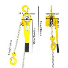 SENDERPICK Hand Chain Hoist Lift Lever Block Chain Hoist 1.5 Ton Manual Lever Chain Hoist - 銀色和黃色 - 查看 7