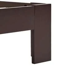 vidaXL Cadre de lit sans matelas marron foncé pin massif 120x200 cm - Tabac - Voir 6