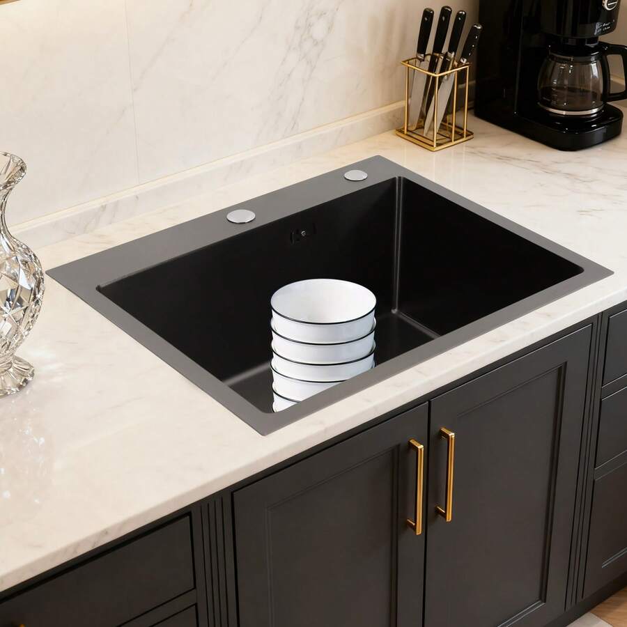 YUNRUX Kitchen Sinks - Black - View 1