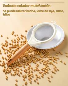 TendenciaSet 2 Coladores De Acero Inoxidable - Con Asas De MaderaCalidad premium - 1 - Ver 7