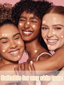 1530pcs Pink, Black, White, Blue, Purple, Green Star Pattern E-Star Face Stickers, Suitable For Photography, Parties, Gatherings And Fun Activities - Multicolor - View 2