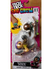 TendenciaTech Deck Sk8 Crew Pack Doble Patineta Muñeco Tabla Verde Multicolor Verde Y SalmónCalidad premium - 1 - Ver 3