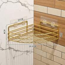 Bathroom Triangle Shelf, No Drill Shower Caddy, Can Store Shampoo, Body Wash, Etc., Home Bathroom Decor, Summer Bathroom Storage Essential - Multicolor - View 3