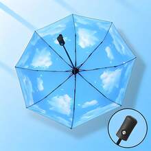 Windproof Travel Compact Umbrella-Automatic Umbrellas For Rain-Compact Folding Umbrella, Travel Umbrella Compact, Small Portable Windproof Umbrellas For Men Women Teenage. (Sky),42Inch-1Pack,Sky - 天空 - 查看 4