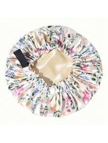 1/3pcs Adjustable Waterproof Shower Cap, Soft Satin Lining, Printed Loose Fit Bath Hat For Women - Multicolor - View 8