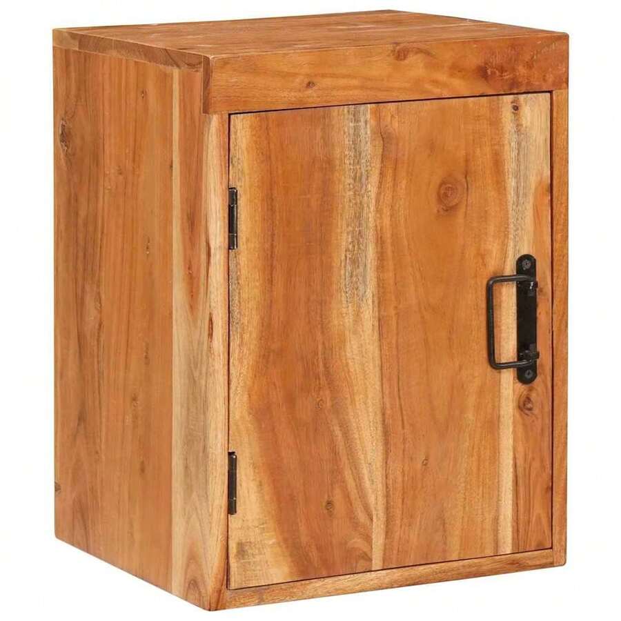 vidaXL Mesa de cabecera 2 unidades marrón madera de acacia macizo - Marrón - Ver 1
