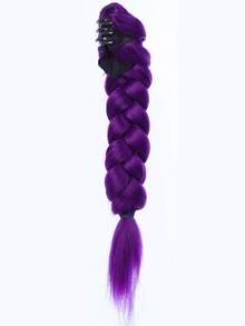 14英寸假发辫，扭鱼尾辫，低扎慵懒优雅发夹，油炸面团扭辫，长辫子，编发，假发辫，马尾辫