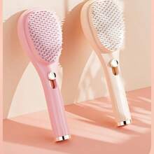 2-Pack Portable Telescopic Comb, Magic Massage Comb, Scalp And Hair Trimming Comb, Anti-Static, Hair-Friendly, And Volumizing Comb. - 粉色 - 查看 2