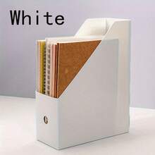 Desktop File Organizer, Photo Frame Storage Box, Bookshelf, File Rack, Stationery Rack, Simple Foldable Office Bookshelf, Essential For Back To School Season - Multicolor - View 9