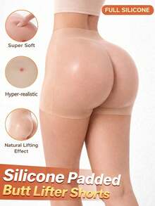 Full-Silicone Butt Lifter High-Waist Shapewear Shorts - Seamless Tummy Control, Valentine's Gift