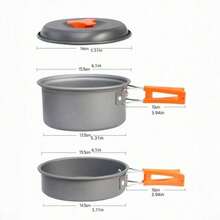 1-2 Person Outdoor Portable Camping Cookware Set, Includes Pot, Pan And Utensils, Suitable For Backpacking, Hiking, Picnicking - Camping Cooking Set - Camping Cookware Set - For Backpack/Portable Stove - Camping Kitchen Accessories - Multicolor - View 5