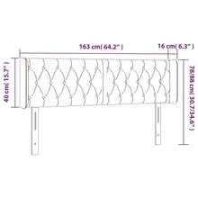 vidaXL Tête de lit con crema oreilles 163x16x78/88 cm velina - Beige - Visualizzare 9