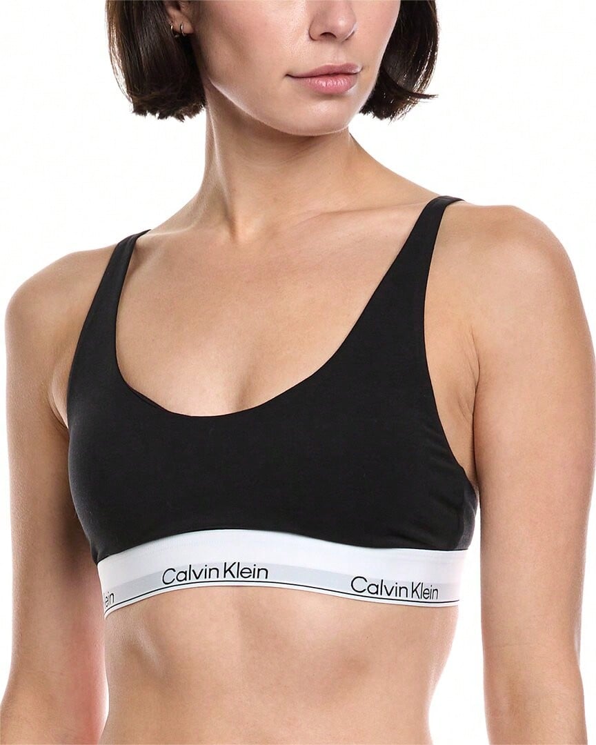 Calvin Klein Lightly Lined Bralette - 黑色 - 查看 1