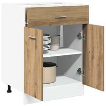 vidaXL Armario de tiro "Lyon" madera artesanal 60 x 46 x 81,5 cm madera de ingeniería - Marrón - Ver 3
