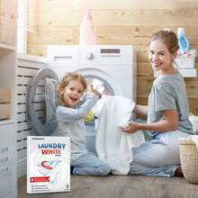 White Clothes Whitening & Bedding Repair | Stain & Yellow Removal Laundry Sheets - Powerful Non-Bleach Whitening Agent, Suitable For White Clothes - Yellow - View 3