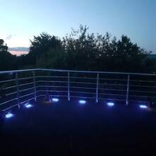 1/2/4/6 Juego de luces lineales para el suelo, luz azul, IP68 resistente al agua, adecuado para jardín, escaleras, garaje, valla, camino, patio, plataforma, muelle y otros lugares al aire libre