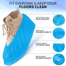 20pcs/10 Pairs Disposable Anti-Slip Shoe Covers, One-Time Foot Protectors, Suitable For Hospital, Lab, Cleaning, Home - Indoor & Outdoor Hygienic Shoe Covers, Lightweight Indoor Shoe Covers, Breathable Material, Protect Shoes, Applicable For Party, Birthday, Hotel, Office, Indoor Carpet Protection (Slight Color Difference May Exist) - Multicolor - View 8