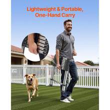 Escalera telescópica, Escalera de extensión ligera de acero inoxidable de 8,5 pies, Escaleras plegables de retracción de múltiples botones, Capacidad 330LBS y pies antideslizantes, Escaleras portátiles de 9 pasos para el hogar, RV, Loft - Unitalla - Ver 5