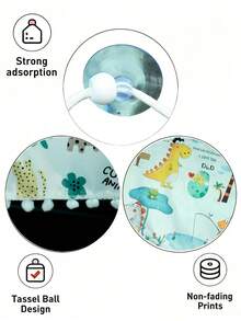 1pc Cartoon Style Sunshade Curtain, Suitable For Side Car Windows, Blocks UV, Sun, Heat, Provides Privacy, Fits Various Car Models