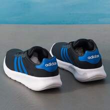 Adidas Men's Shoes 2025 New Winter Low-Top Running Shoes With Cushioning And Wear-Resistant Mesh Casual Sports Shoes - Black/Blue - View 4