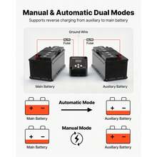 Relés - Set: Batería de  y litio de 12 V, 140 A, con pantalla LCD, cable de 6 m (6 AWG) - Ver 4