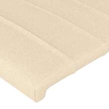 vidaXL Kopfteil mit Flügeln, Creme, 93 x 16 x 118/128 cm, Stoff - Beige - Übersicht 5