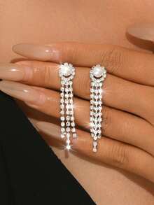 3pcs/2pcs/1pc/Set Butterfly Design Bridal Ladies Crystal Necklace, Earrings, Suitable For High-End Evening Dresses, Parties, And Business.