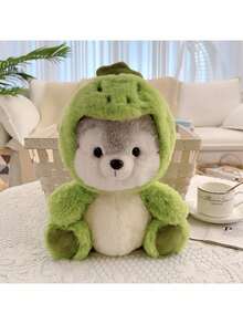 7.8 Inch Plush Husky Doll - Adorable Transformable Husky Doll, Doll Puppy Wearing Clothes, Realistic Details Make Precious Companion - Great For Bedroom Or Classroom Decor - 4 Styles Available, Valentine's Day Gift - Multicolor - View 10