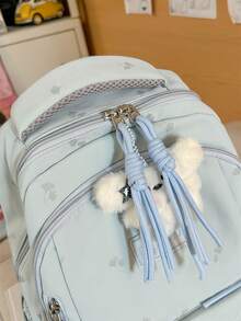 Large Capacity Women's Backpack, School Bag, Campus Bag, Travel Bag - Mint Blue - View 8