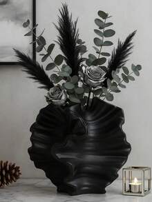 1pc Creative Abstract Vase Home Decor, White Floral Rattan Vase, Minimalist Boho Nordic Style, Suitable For Modern Farmhouse Decor, Living Room, Kitchen, Bedroom, Dining Table, Etc. - Multicolor - View 4