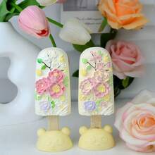 Floral Ice Cream Mold, Creative Ice Cream Mold (Suitable For Scenic Spots), Homemade Ice Pop And Ice Cream Silicone Mold - White - View 5