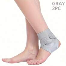 2pcs Adjustable Ankle Braces - Ultra-Breathable Neoprene With Silicone Support, Pink & Gray/Black Options - Perfect For Sports, Running, Fitness - Injury Prevention Gear| Fit| Flexible Design, Flexible Ankle Brace| Secure Fit Brace| Silicone Enhanced Brace - 2 Pieces Gray - View 9