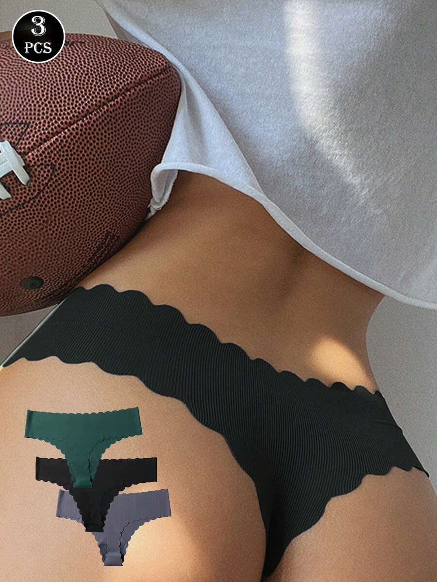 3件套女士无痕丁字裤，舒适T字后背三角内裤，性感无痕三角裤