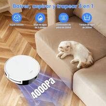 mhjLydsto G1 Aspirador y trapeadora Aspiradora Robot Inteligente Trapeadora con 2.4G Wi-Fi/App Autocarga 4000pa para Limpiar Cabello Y Pisos Blancosleeping Bags - 219156753 - Ver 6