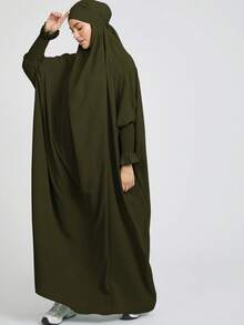 Bộ khăn trùm đầu Khimar thoáng khí và thân thiện với da, phù hợp cho phụ nữ Hồi giáo cầu nguyện và mặc hàng ngày, mọi mùa. - Nhiều màu - Xem 18