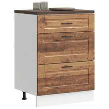 vidaXL Armoire de cuisine Porto vieux bois d'ingénierie - Tabac - Voir 2