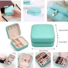 Mini Jewelry Travel Case, Small Portable Jewelry Storage Box, Compact Display Box For Rings, Earrings, Necklaces, Gift For Girls, Women, Mothers, Weddings, Birthdays - Multicolor - View 3