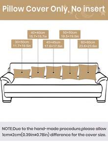 1pc/2pcs Printed Pillow Cover (Pillow Insert Not Included), Soft Decorative Pillow Sham, Moon & Lantern Printed Pattern, Bedding, Zippered Closure, Easy To Clean, Breathable & Skin-Friendly, Suitable For All Seasons, For Sofa, Bedroom, Living Room Decor, Machine Washable, Ramadan Special Offer, OEKO-TEX Certified - Multicolor - View 5