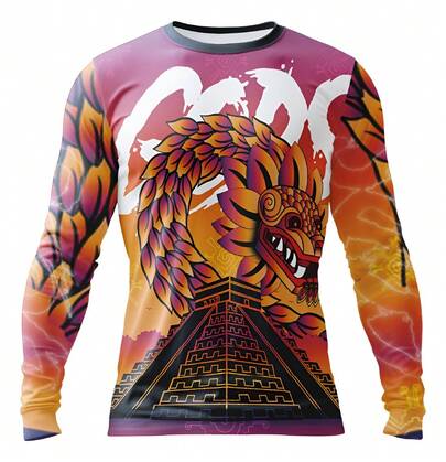 TendenciaJersey Quetzalcoatl Piramide Motocross Ciclismo Enduro Mtb Multicolor Ch-mCalidad premium