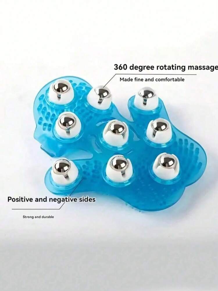 360° Rotating Silicone Body Massager With 9 Steel Balls - Full Body, Abdomen, Leg And Back Muscle Ergonomic Design To Enhance Flexibility And Circulation - Multicolor - View 8